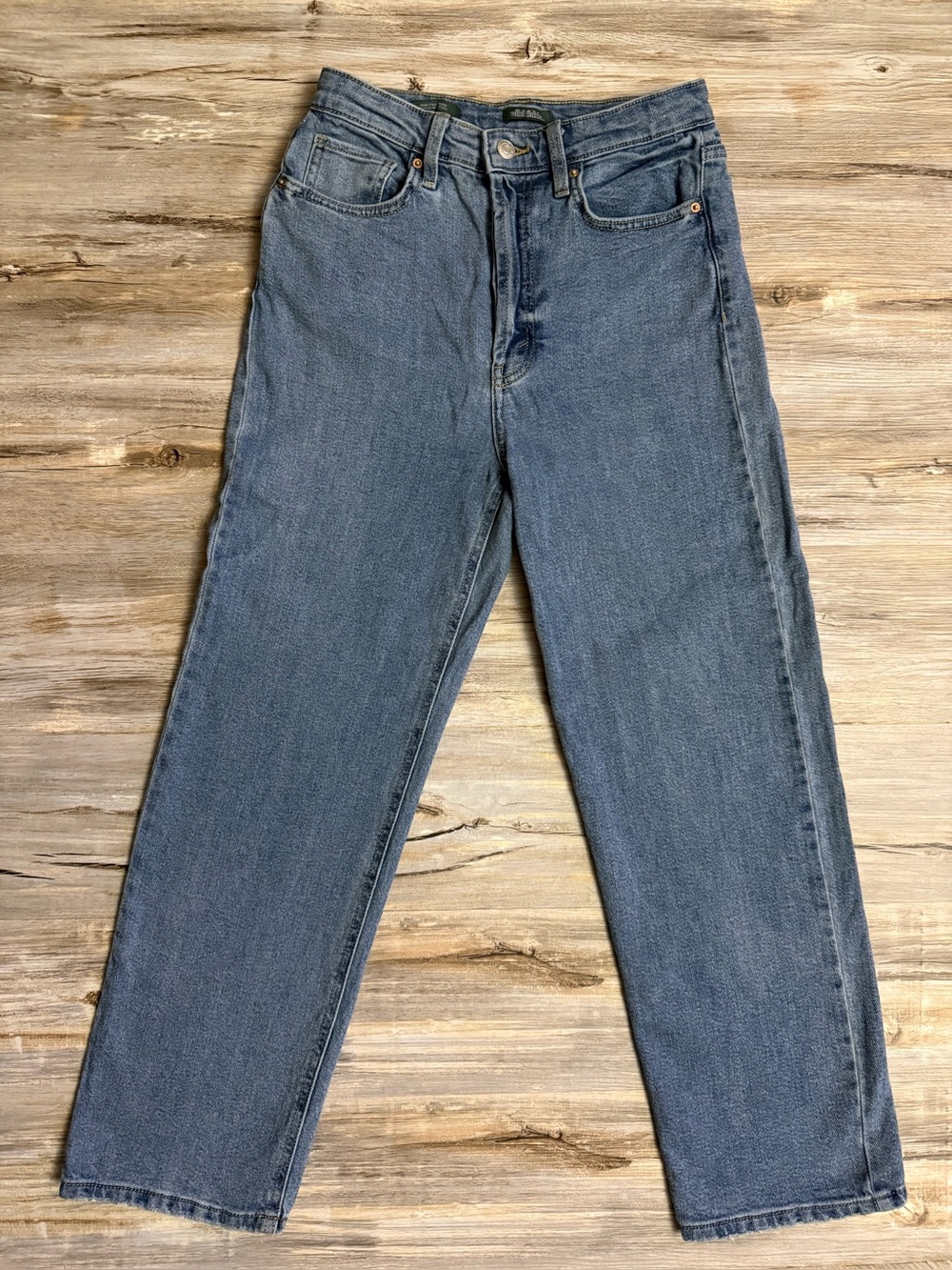 Wild Fable Jeans Women’s Size 4 Blue Highest Rise Straight Ankle Button Fly